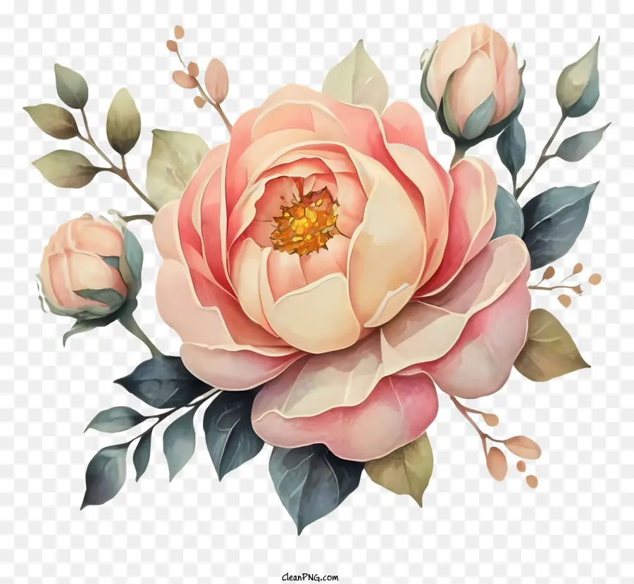 Fleurs De Pivoine，Rose Pivoine PNG
