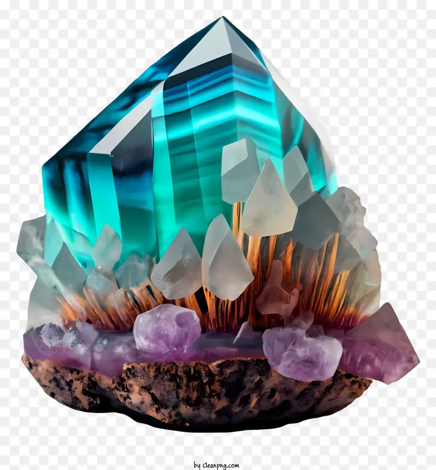 Cristal，Cristal Bleu PNG