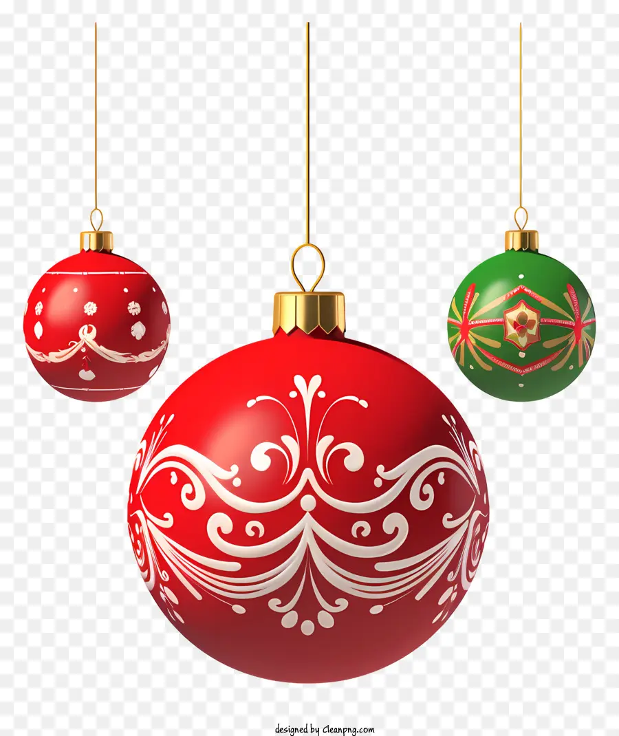 Décorations De Noël，Décoration Rouge Et Vert PNG