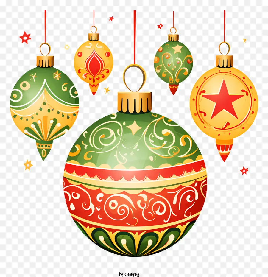Boules De Noël，Décoration Ornée PNG