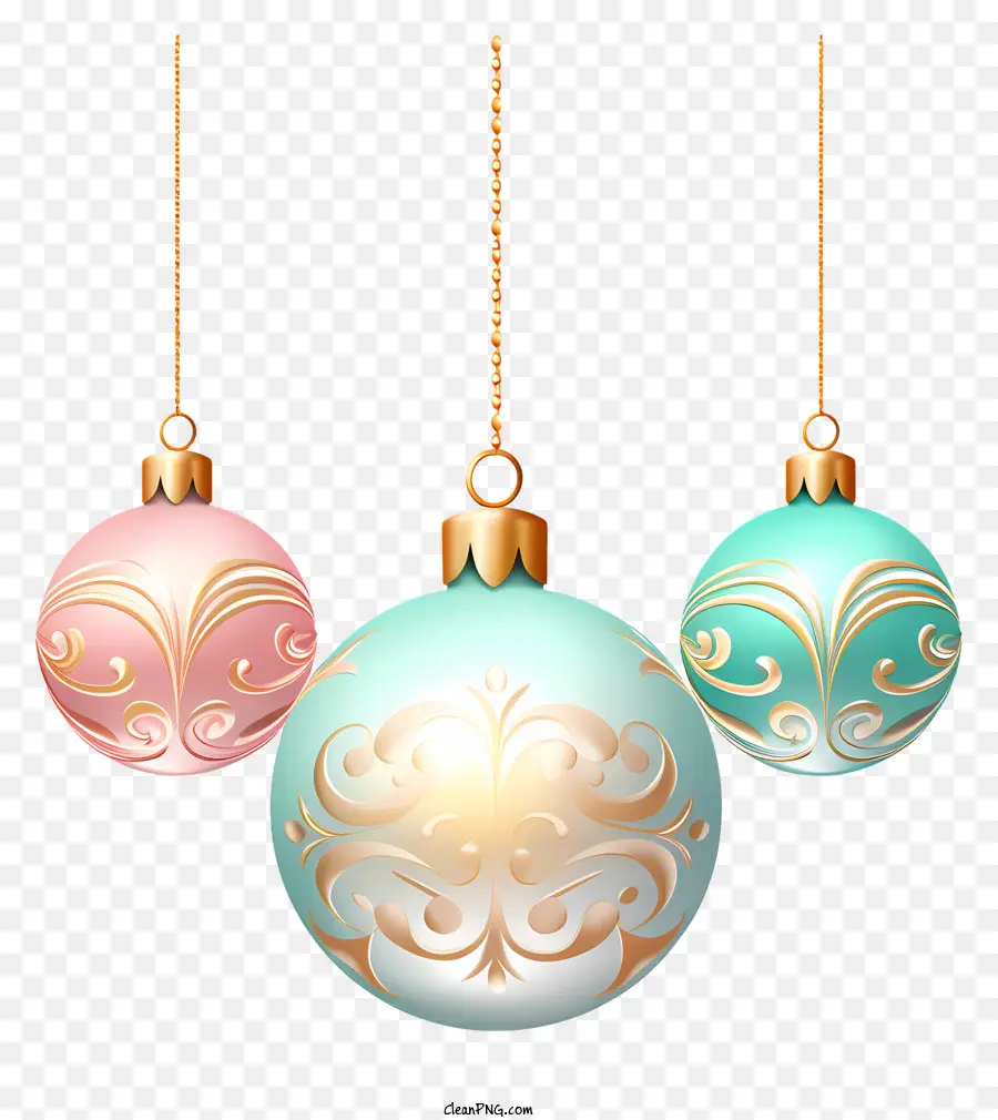 Boules De Noël，Décorations Ornées PNG