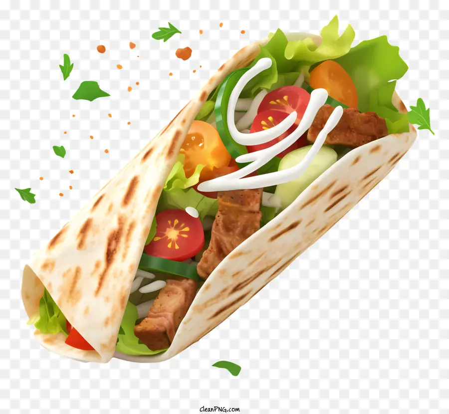 Tacos，Sandwich Enroulé PNG