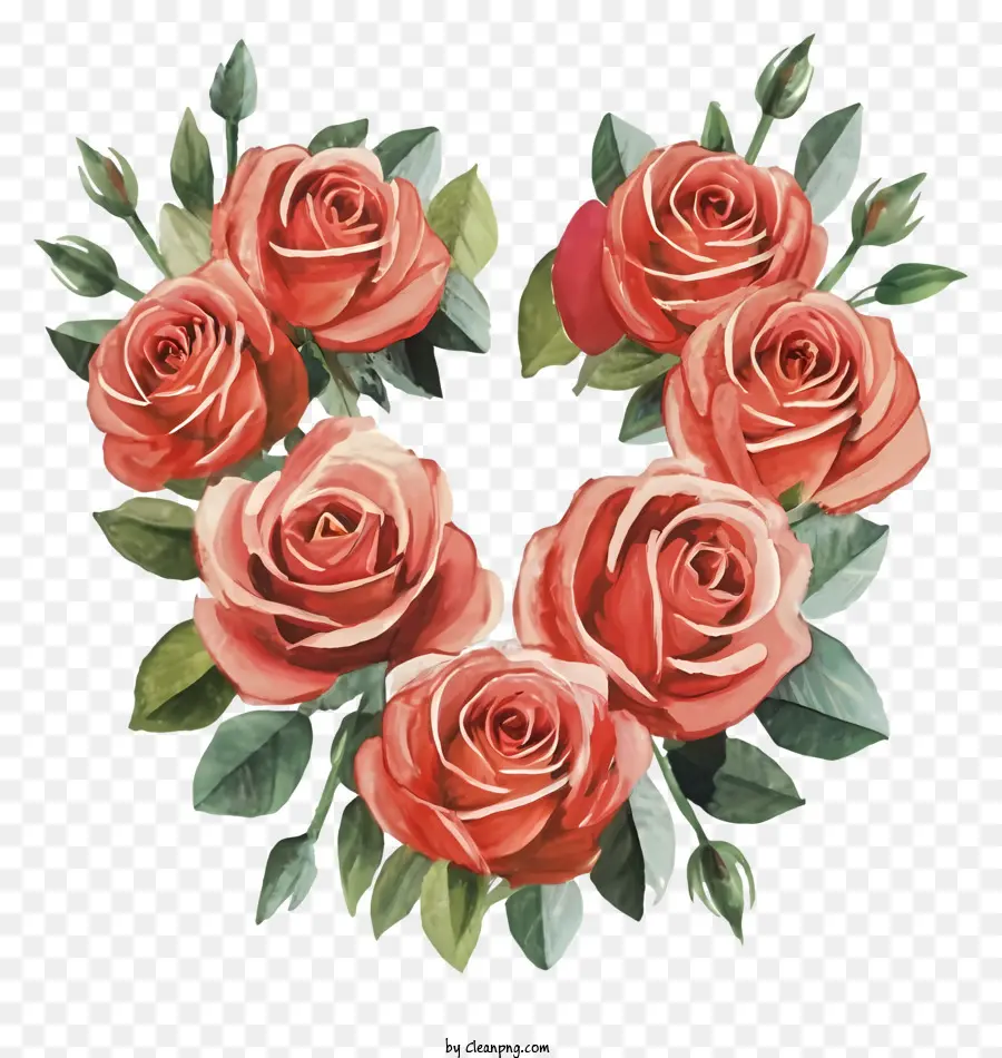 Motif Floral Vintage，Roses Pêche PNG