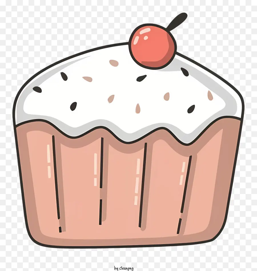 Petit Gâteau De Dessin Animé，Cupcake Aux Cerises PNG