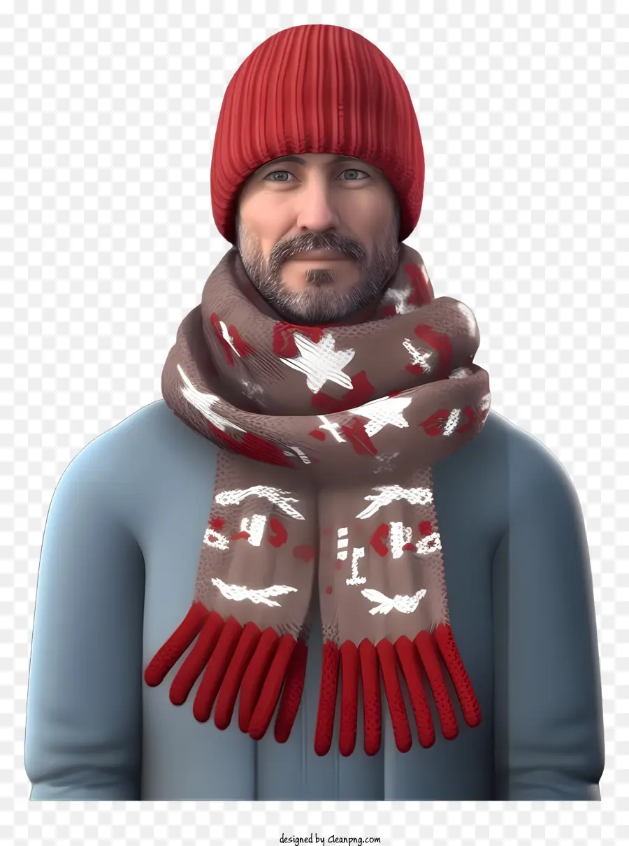 Image 3d，Homme En Vêtements D'hiver PNG