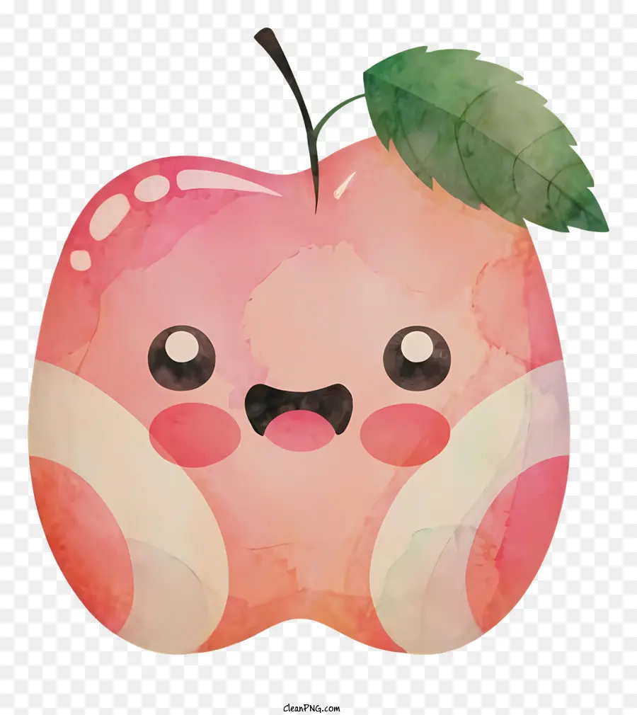 Peinture à L'aquarelle，Pomme Mignonne PNG