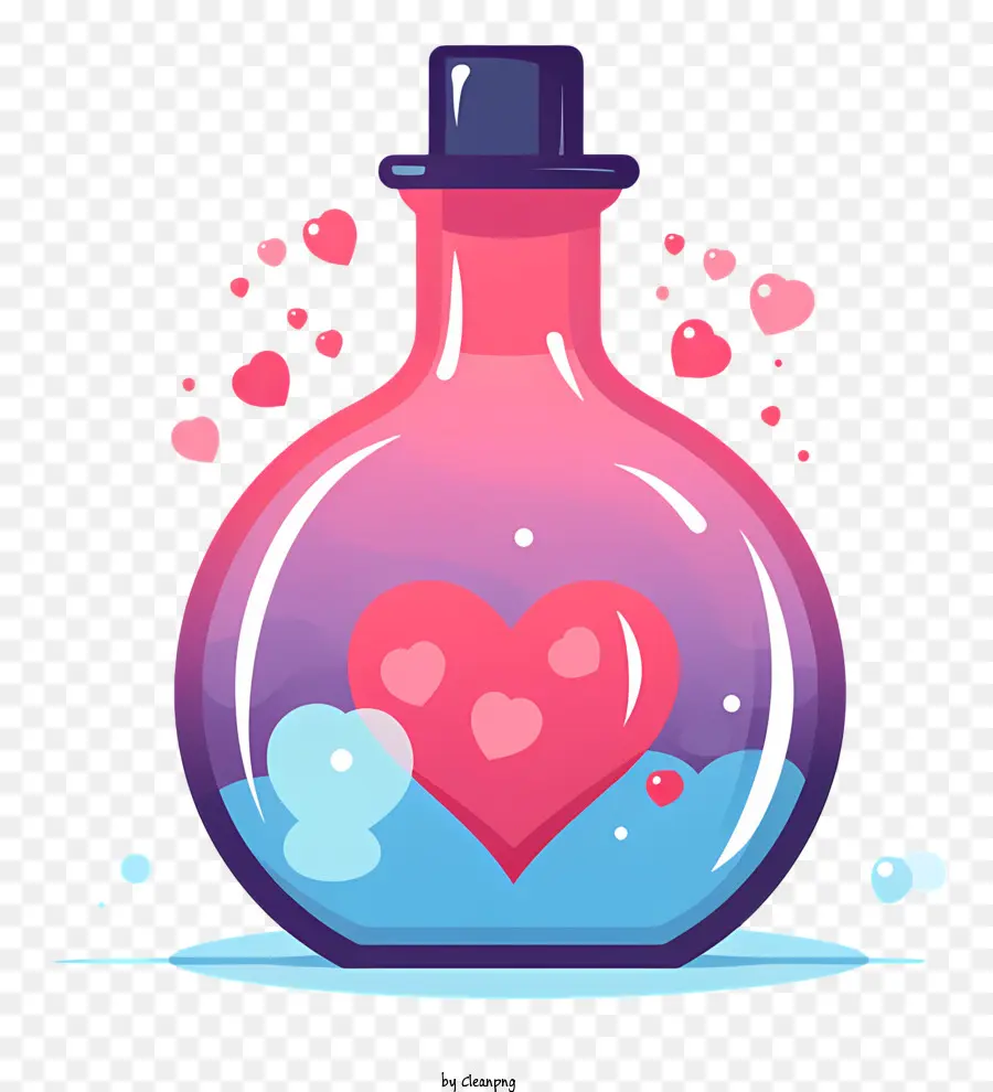 Bouteille En Verre，Potion D'amour PNG