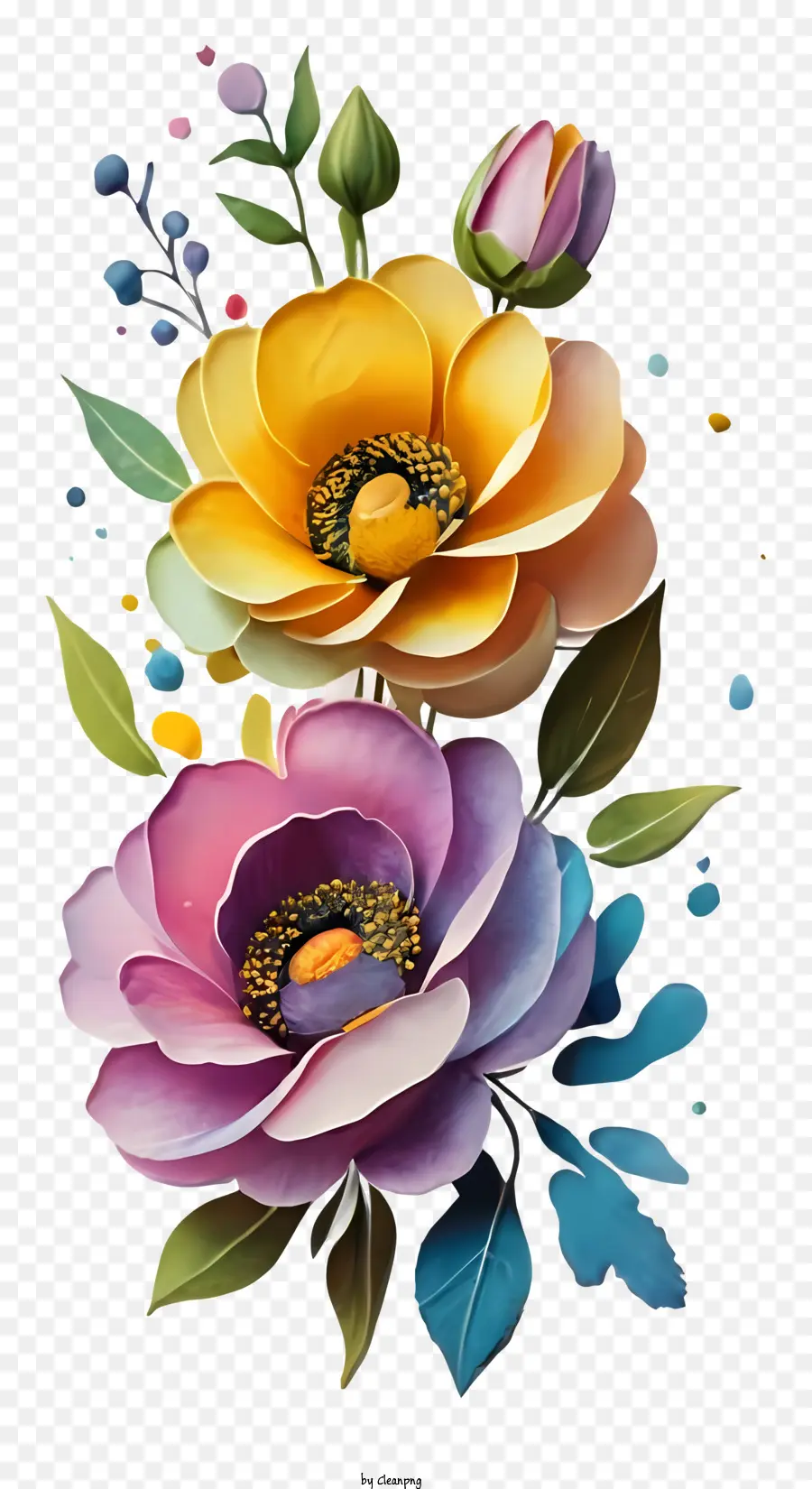 Fleur，Fleurs Colorées PNG