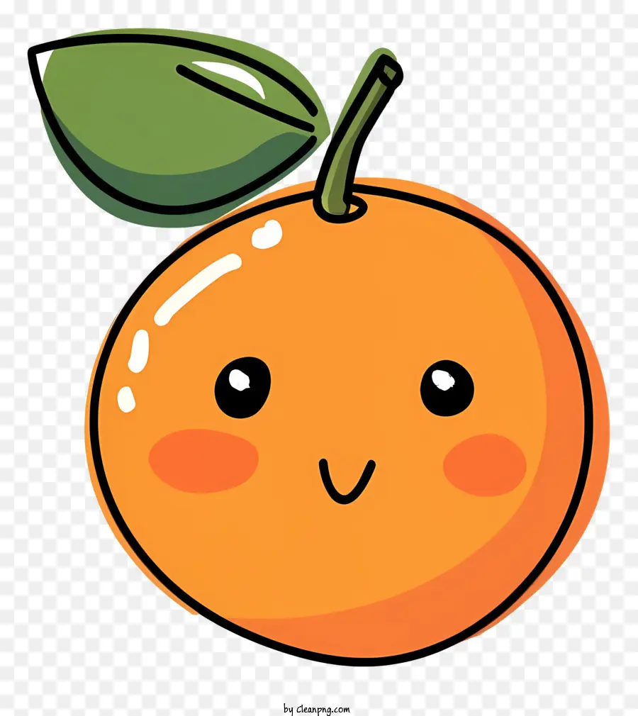 Orange Souriant，Orange De Dessin Animé PNG