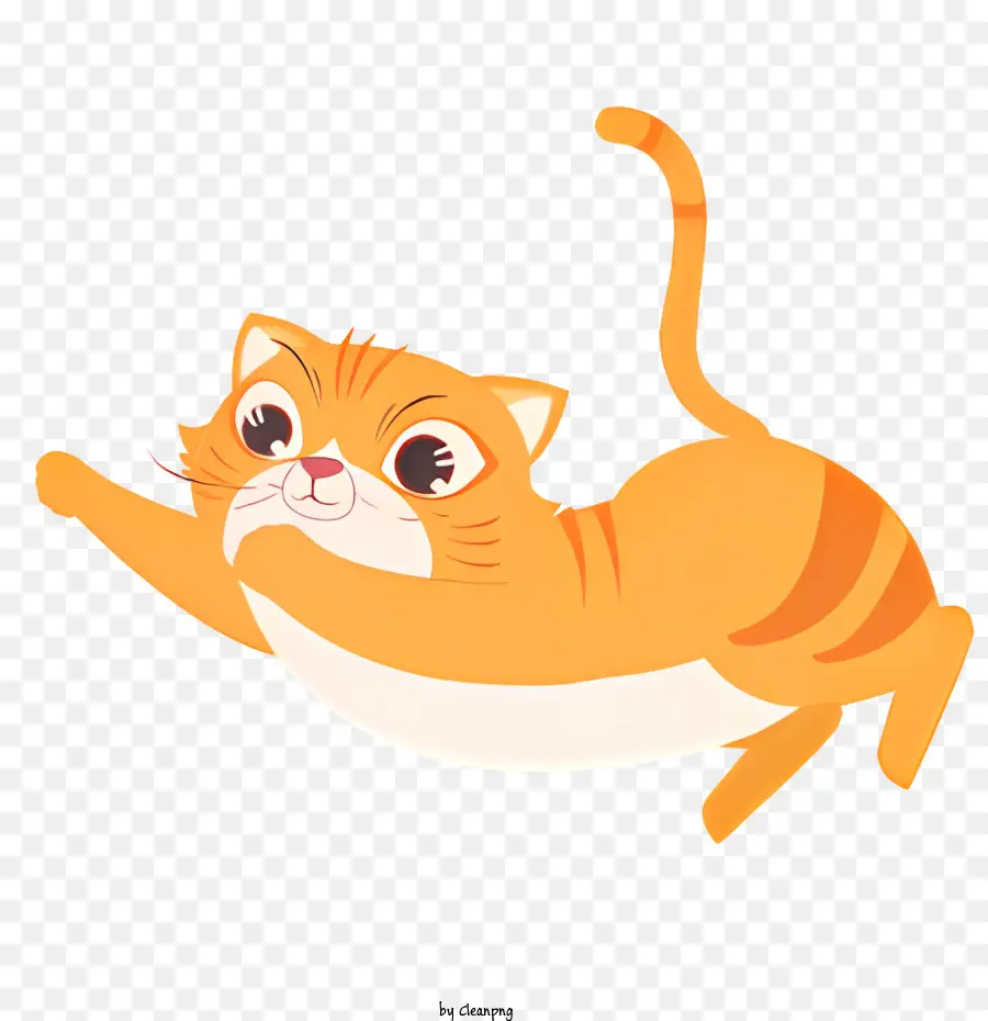 Joli Chat Orange，Chat De Dessin Animé PNG