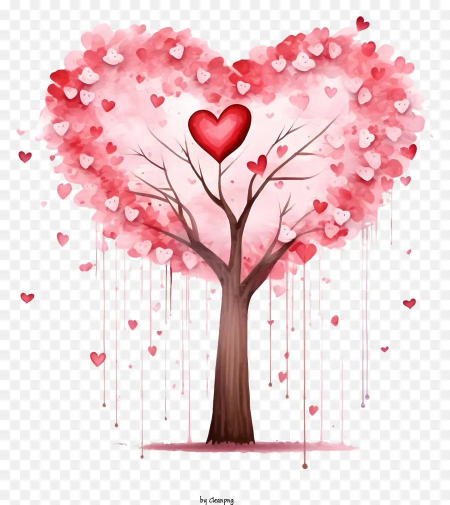 Arbre De Coeurs，Coeurs Suspendus à L'arbre PNG