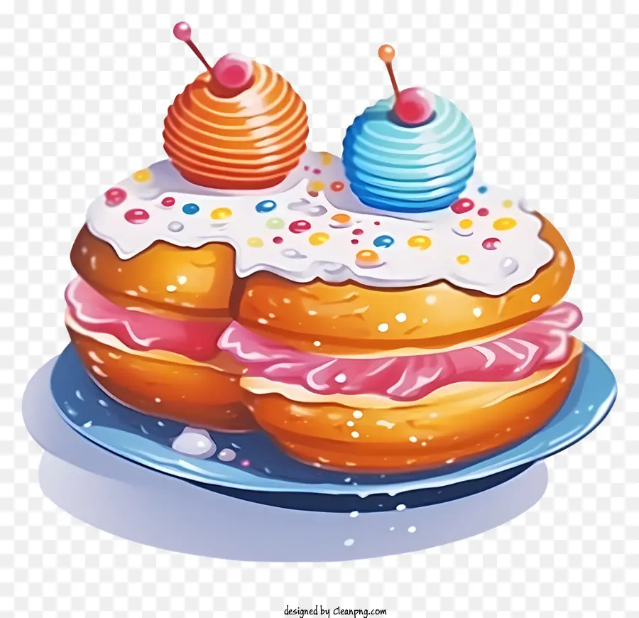 Beignets，Gâteau Décoré PNG