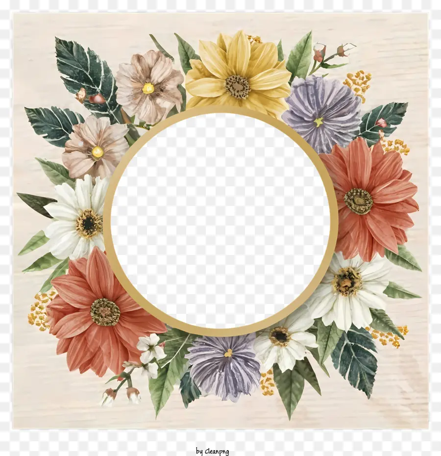 Couronne Florale，Cadre Floral PNG