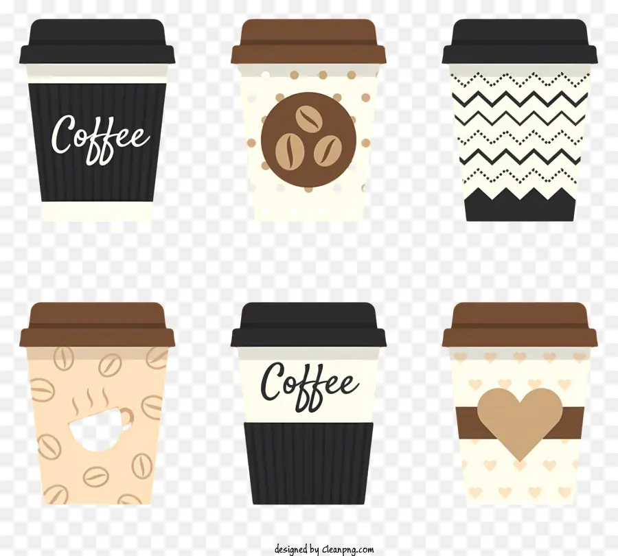Les Tasses De Café，Tasses à Motifs PNG