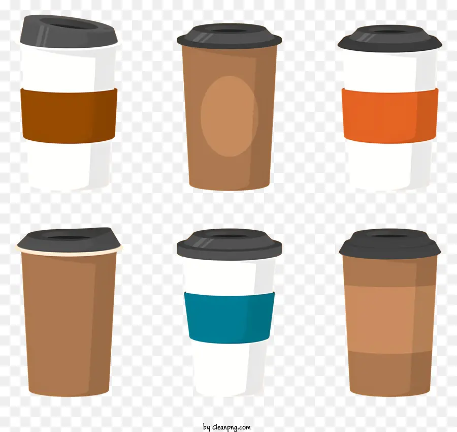 Tasses à Café En Papier，Designs Sur Des Tasses PNG