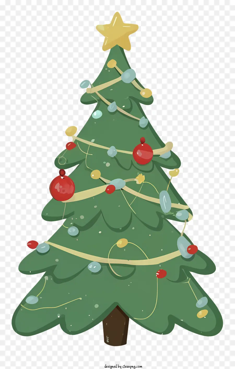 Dessin Animé De L'arbre De Noël，Image De L'arbre De Noël PNG