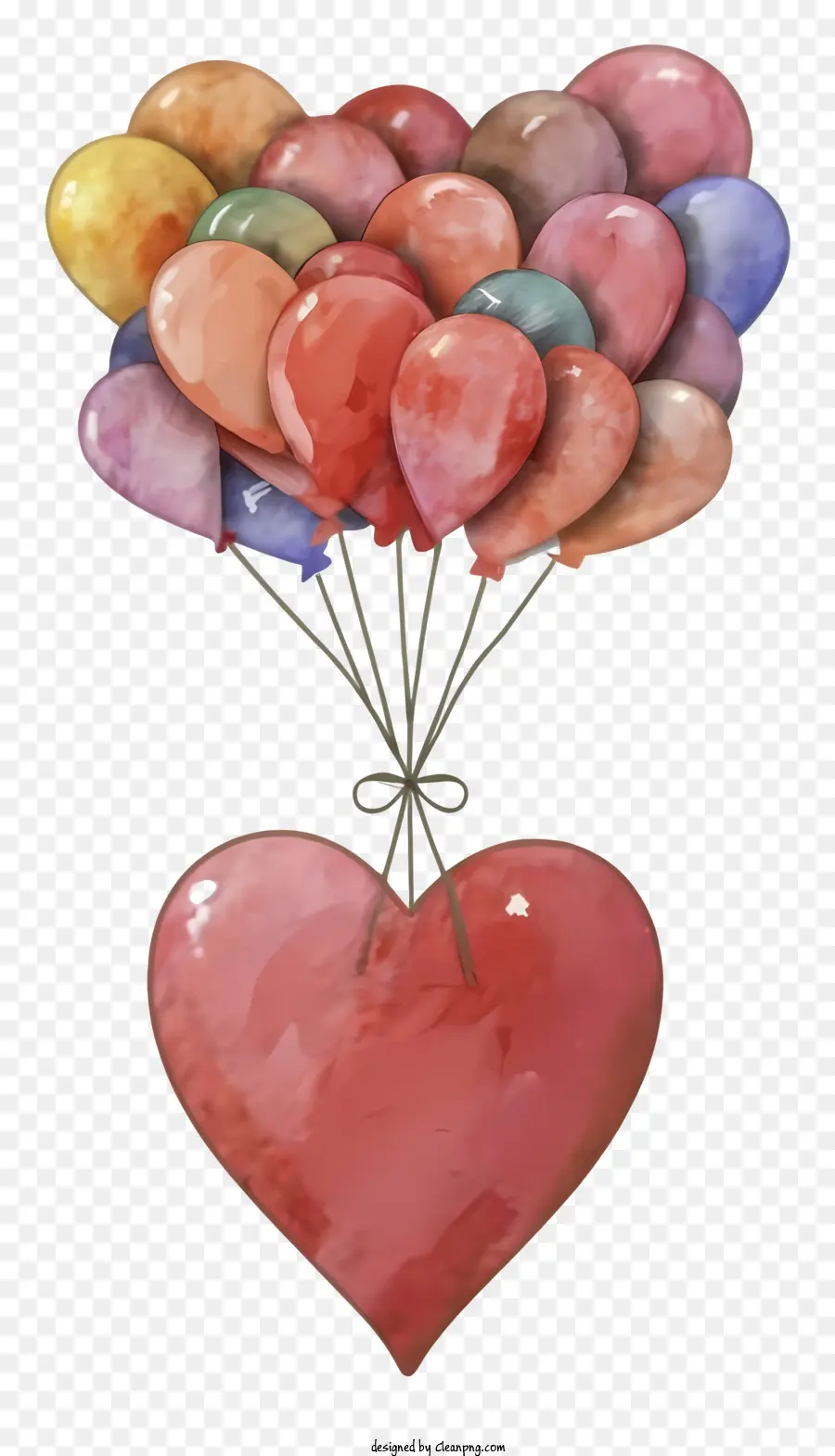 Ballons En Forme De Coeur，Ballons Coeur PNG