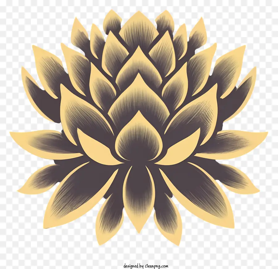 Or Fleur De Lotus，Symbole De Croissance PNG
