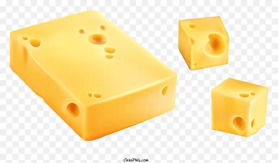 Des Tranches De Fromage，Fromage Jaune PNG