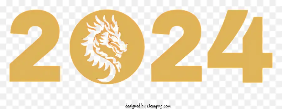2023 Logo，Logo Doré Et Noir PNG