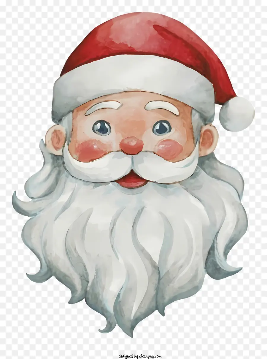 Visage Du Père Noël，Le Père Noël PNG