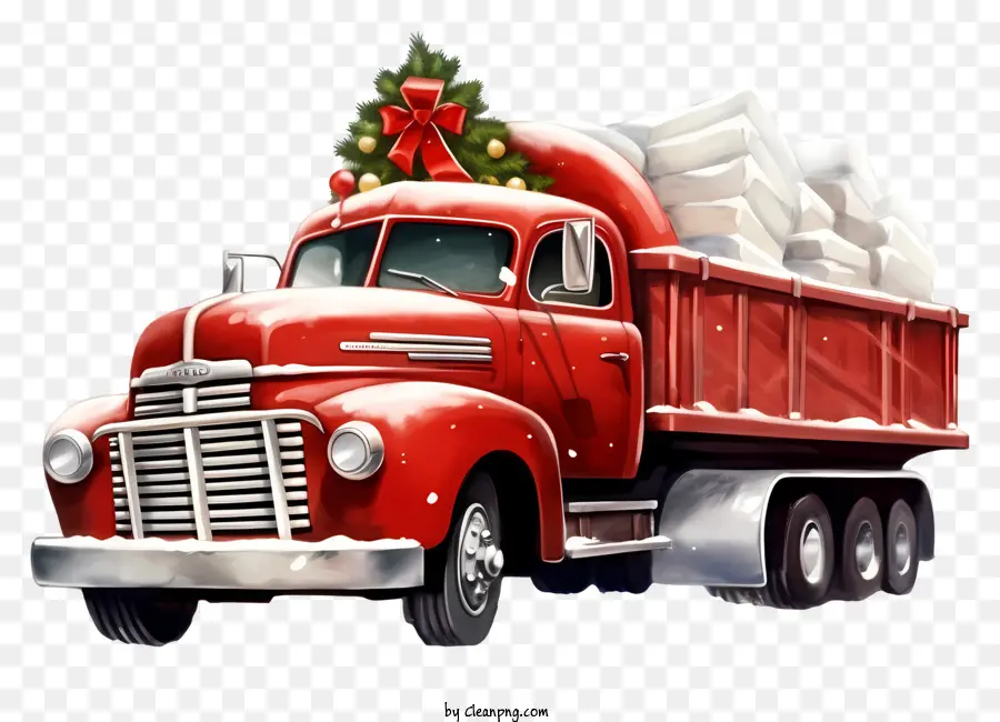 Camion De Noël，Camion PNG