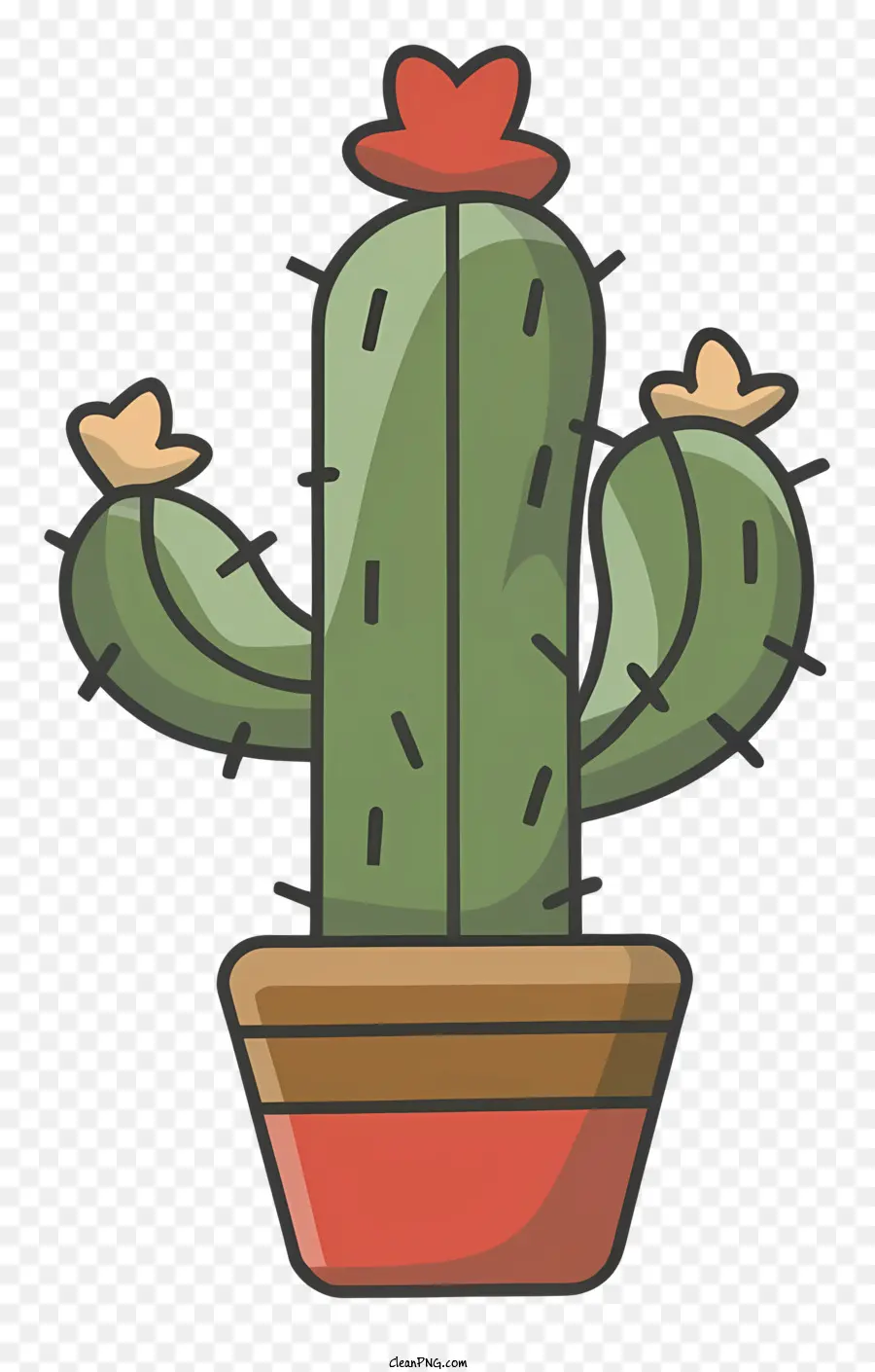 Dessin Animé De Cactus，Pot De Cactus PNG