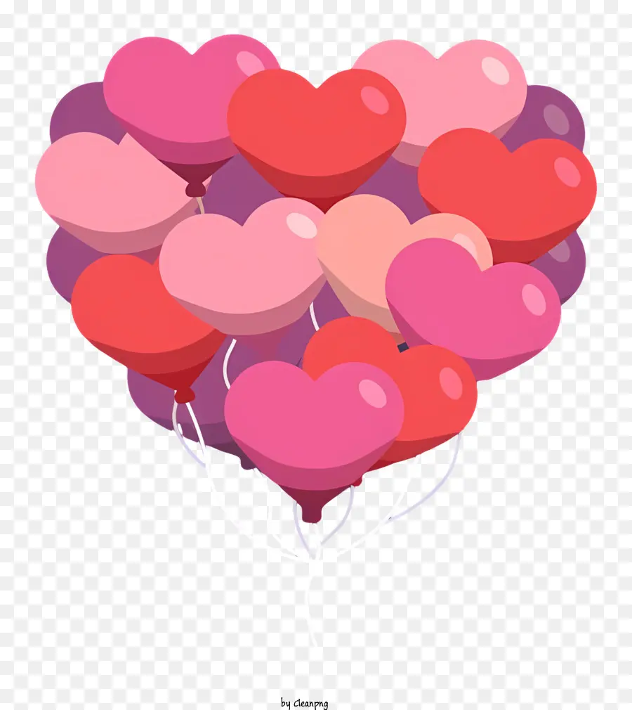 Ballons En Forme De Coeur，Ballons PNG