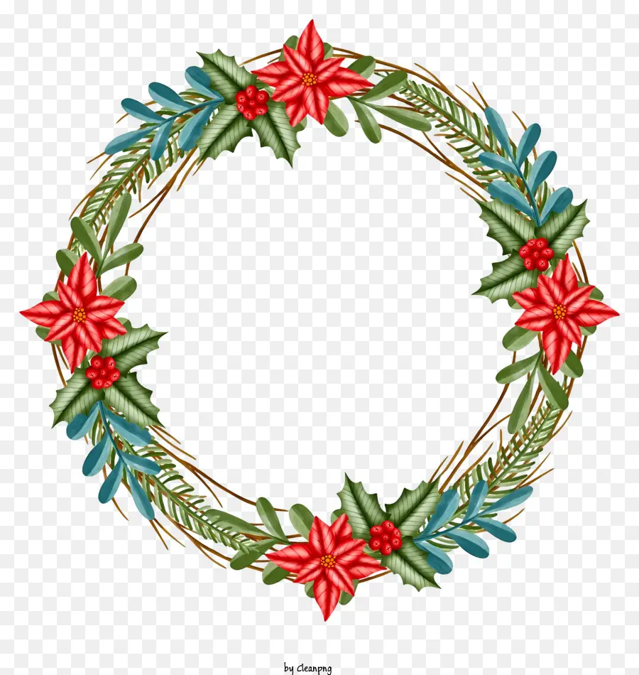 Couronne De Noël，Couronne De Houx PNG