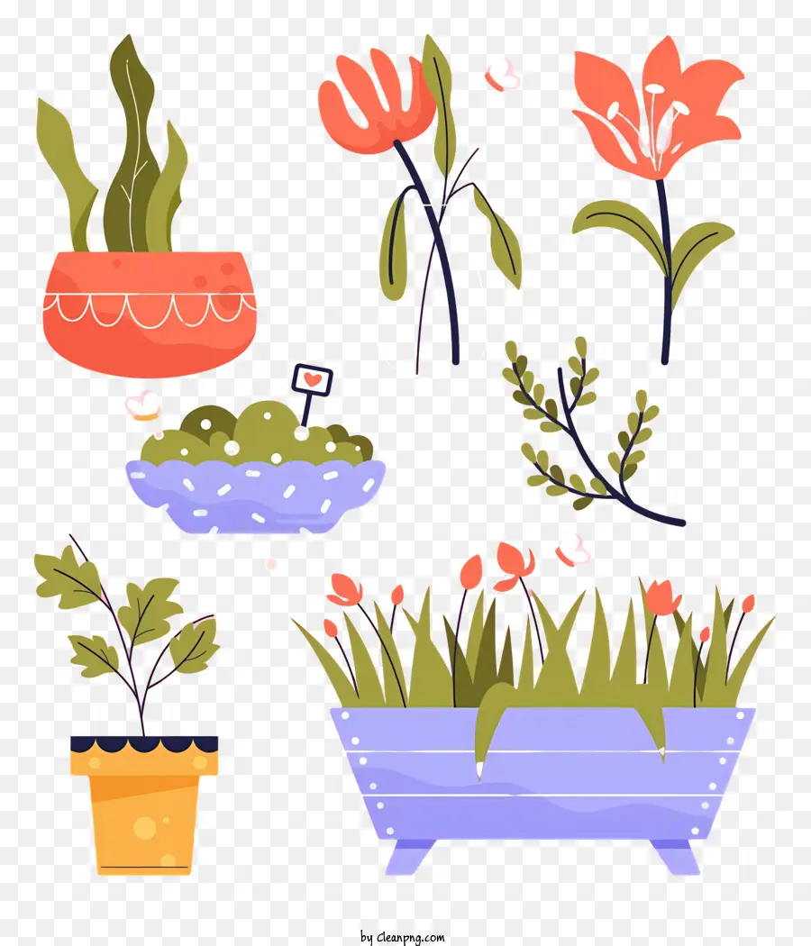 Plantes，Pots De Fleurs PNG