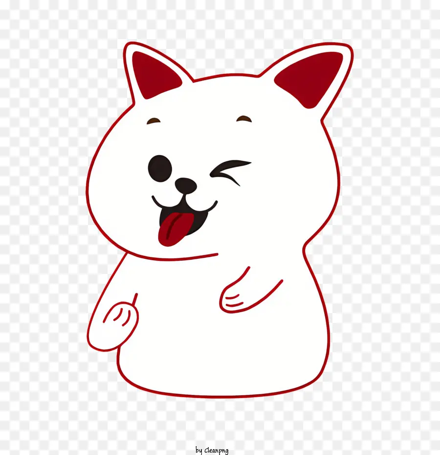 Chat De Dessin Animé，Chat Qui Fait Un Clin D'œil PNG