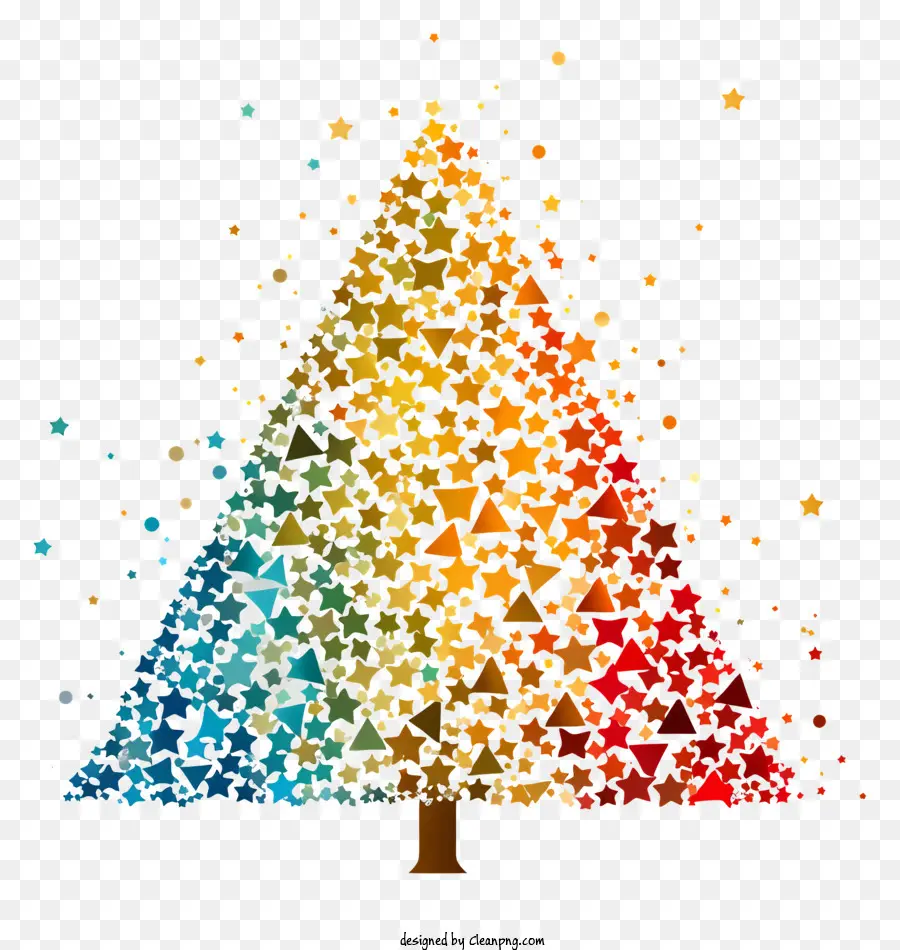 Arbre De Noël，Arbre De Noël Géométrique PNG