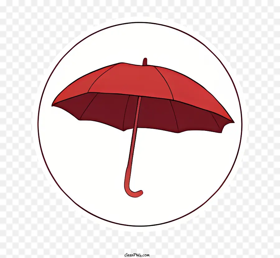 Parapluie Rouge，De Forme Circulaire PNG