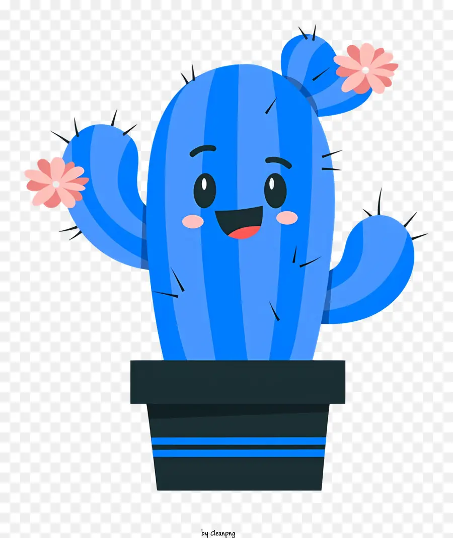 Dessin Animé De Cactus，Cactus Heureux PNG