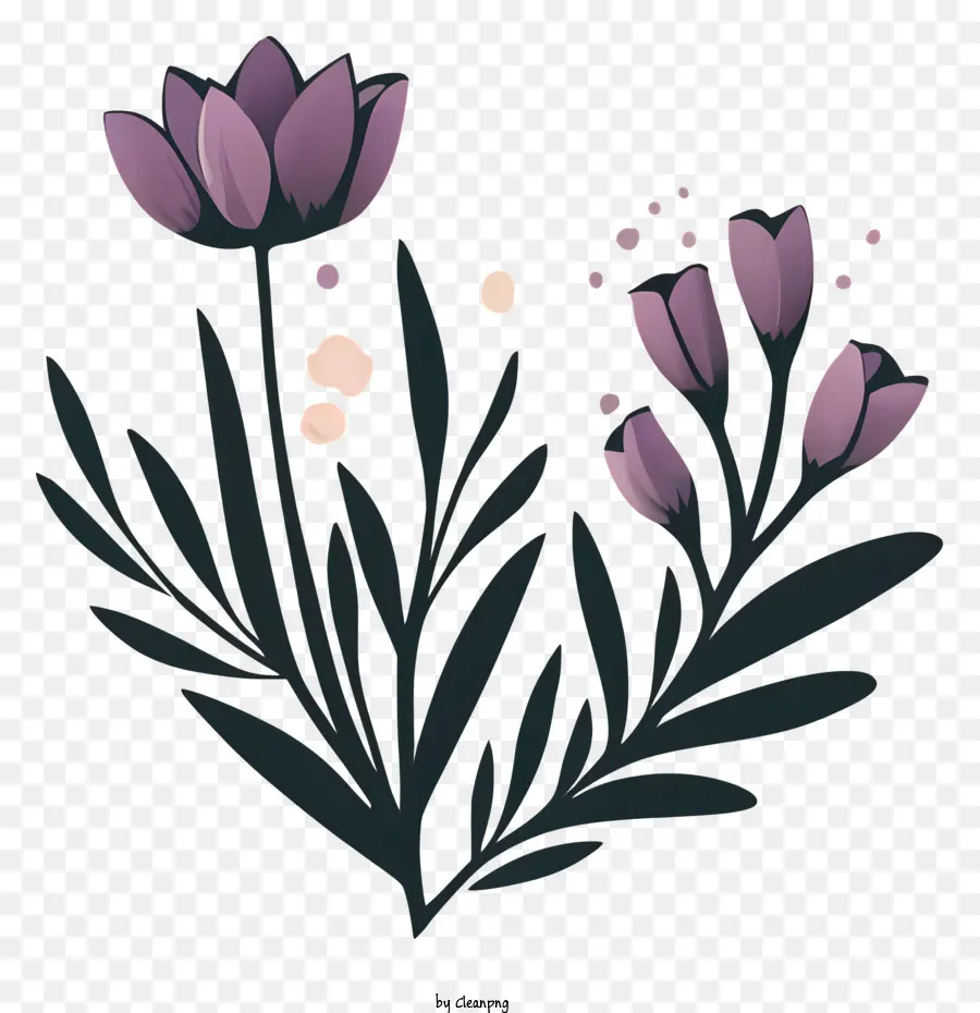 Fleurs Violettes，Fleurs PNG