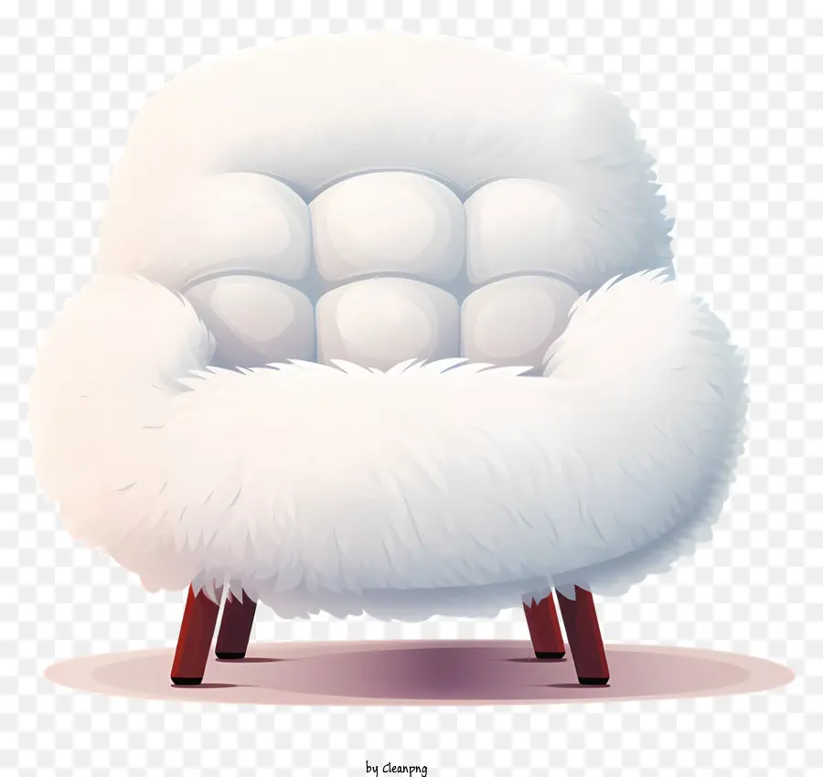 Chaise Moelleuse Blanche，Fauteuil Moelleux Blanc PNG