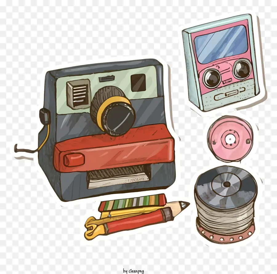 Caméra，Appareil Photo Et Gadgets Vintage PNG