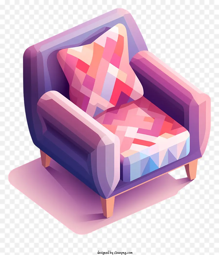 Fauteuil Rose，Modèle De Triangle PNG