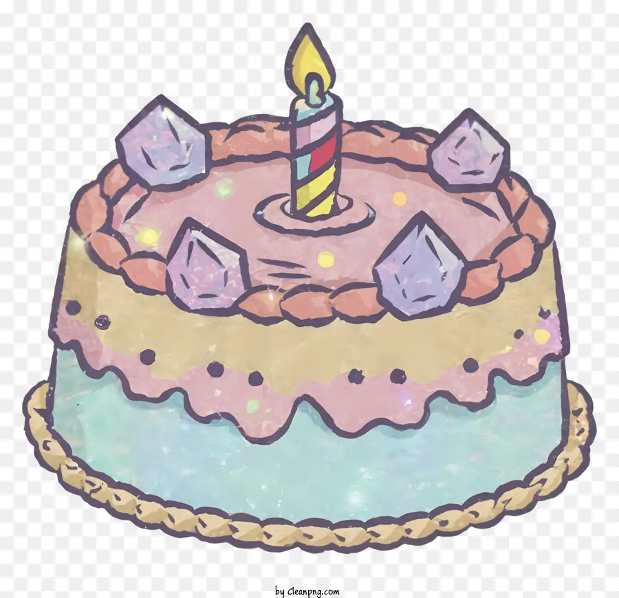 Gâteau D'anniversaire，Bougie PNG