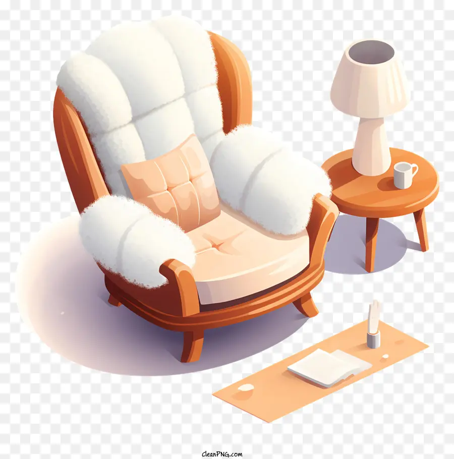 Chaise，Fauteuil Blanc PNG