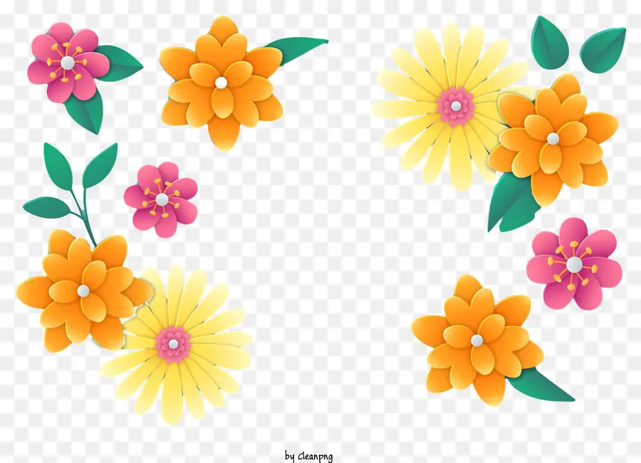 Fleurs Colorées，Fleurs PNG