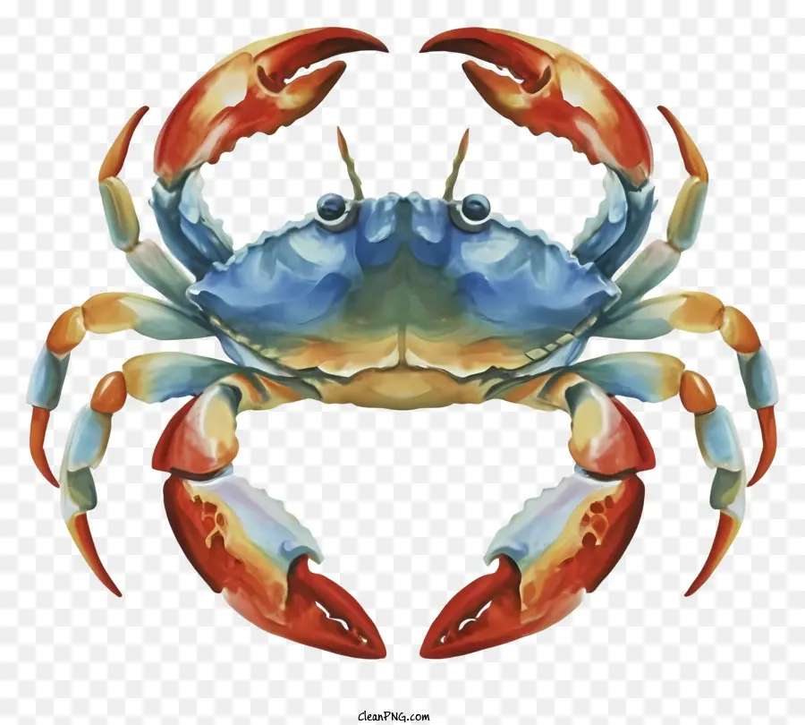 Crabe Coloré，Crabe Avec Des Griffes Ouvertes PNG