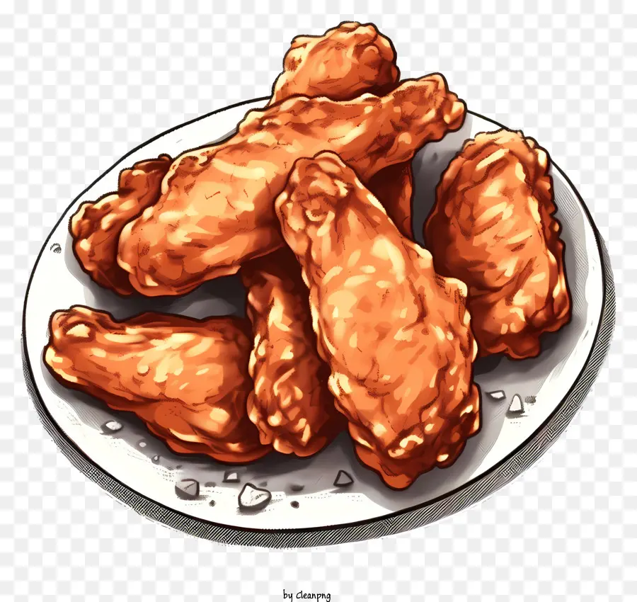 Ailes De Poulet Frites，Poulet Frit PNG