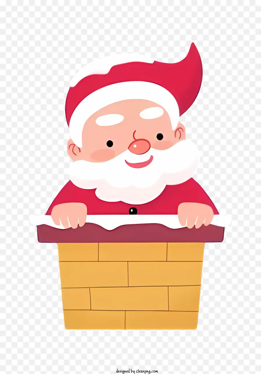 Dessin Animé De Santa Claus，Costume Rouge Et Chapeau PNG