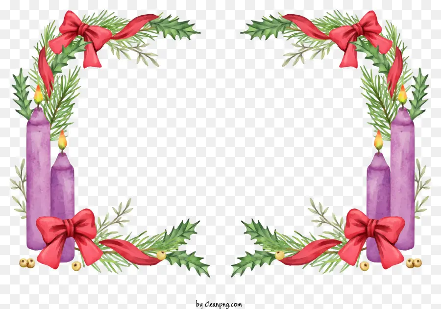 Couronne De Noël，Des Branches De Pin PNG