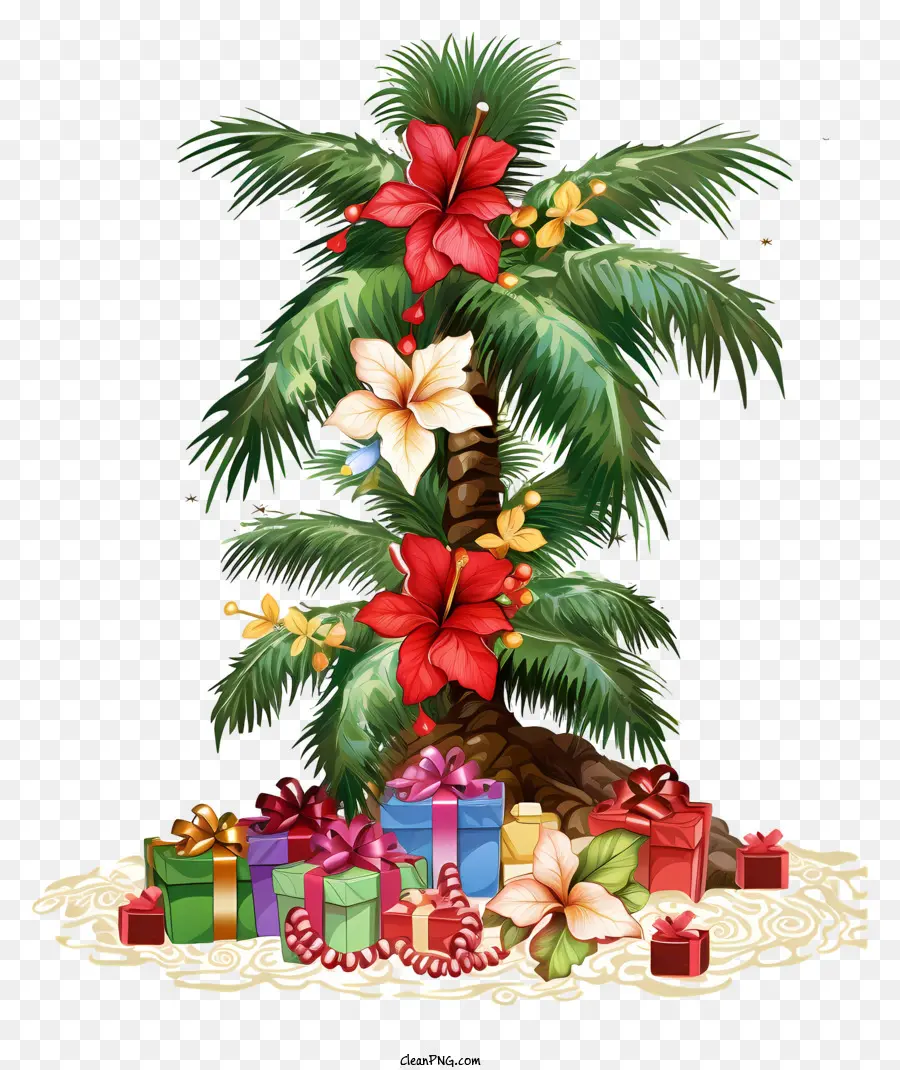 Décorations D'arbre De Noël，Arbre De Noël Tropical PNG