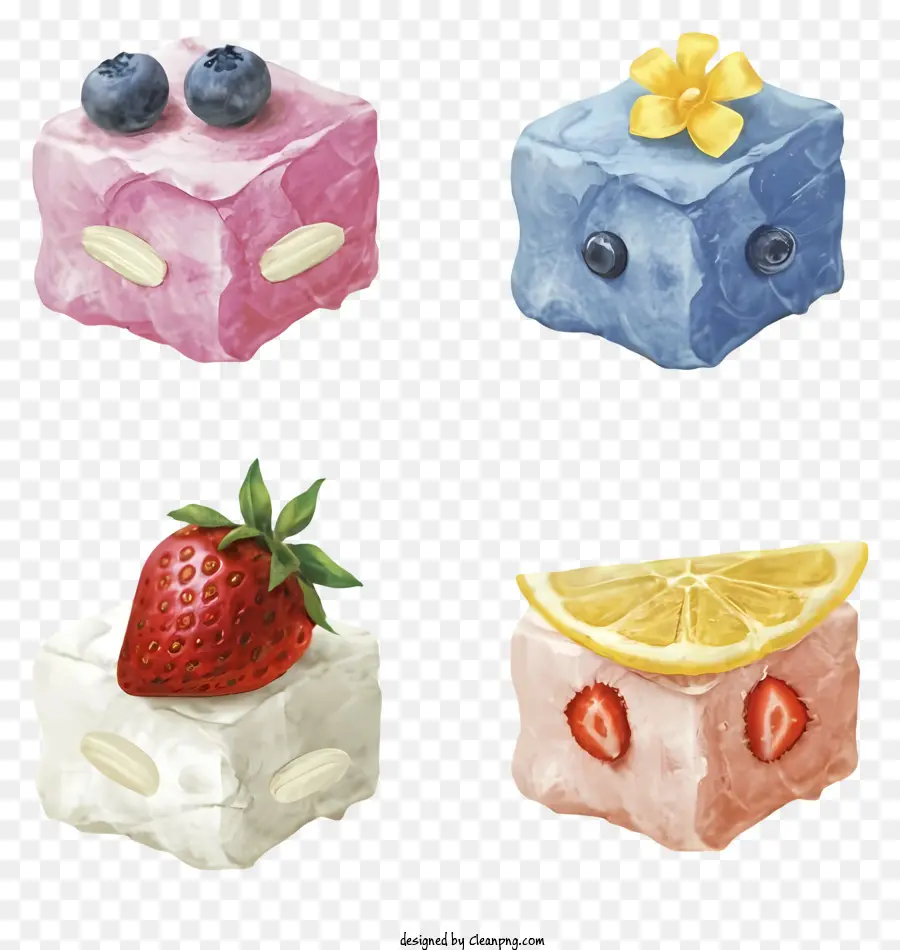 Bonbons，Cubes De Fruits PNG