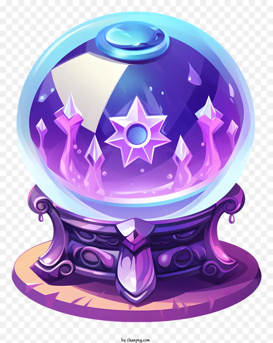 Boule De Cristal，Violet PNG