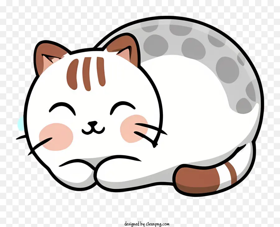 Chat De Dessin Animé，Chat Endormi PNG