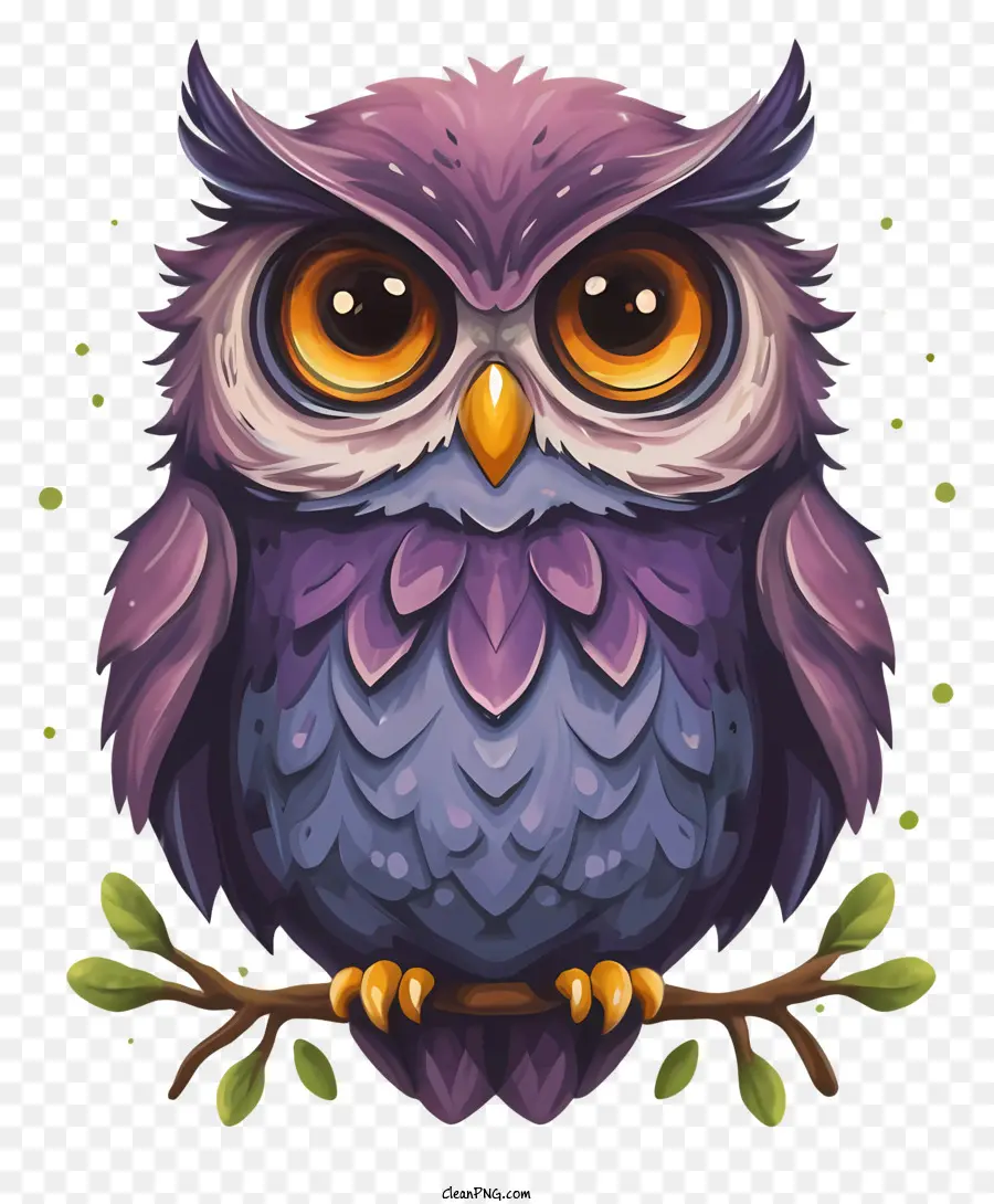 Chouette Violette，Hibou Mignon Avec Des Lunettes PNG